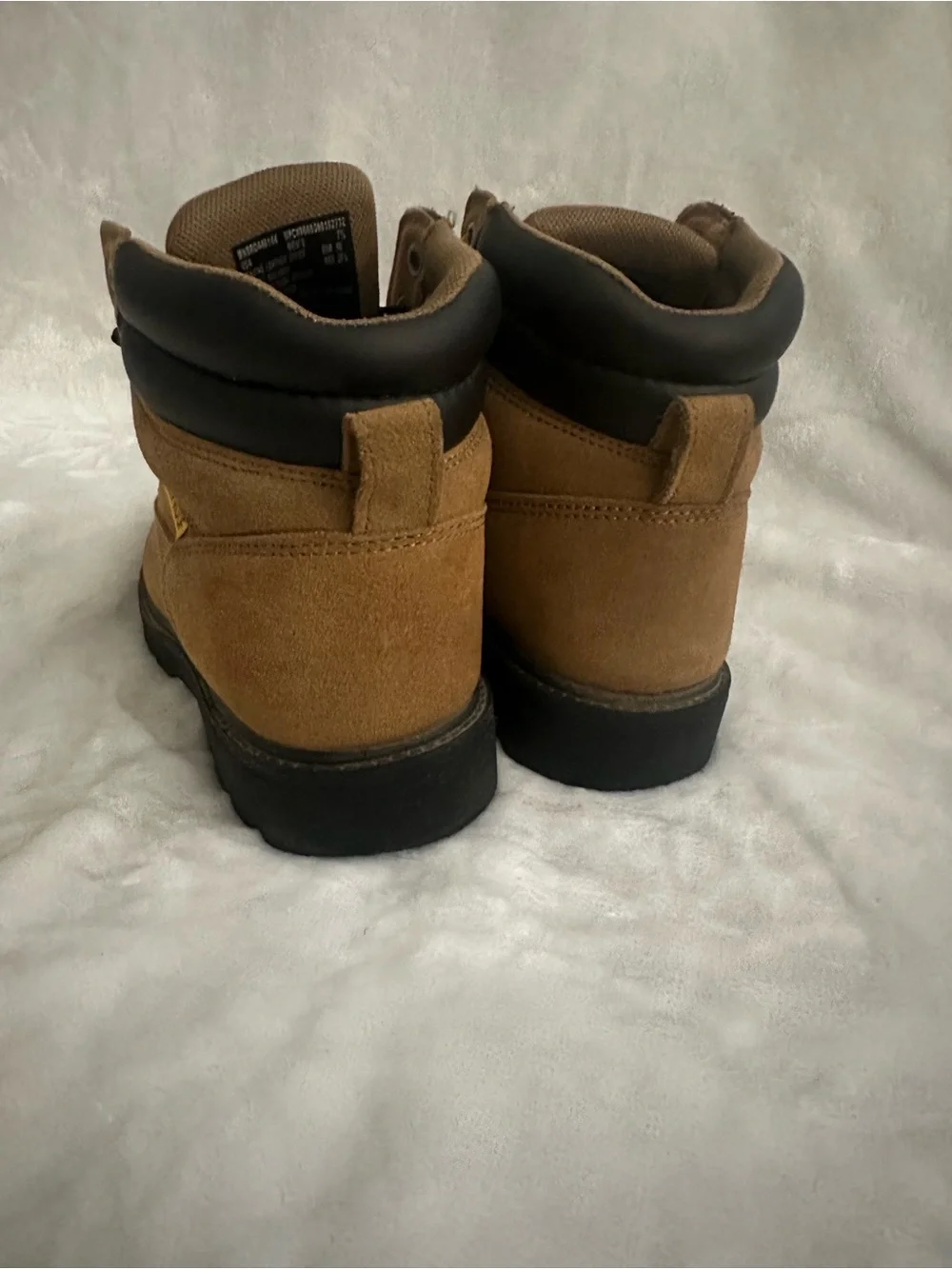 Brahma Men's Tan Suede Work Boots with Padded Collar